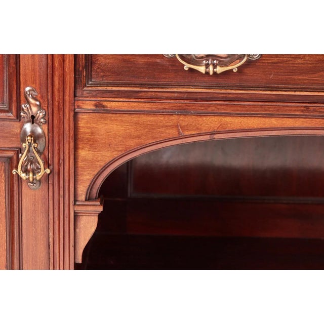Wood Antique Carved Mahogany Sideboard from Maple & Co. For Sale - Image 7 of 18