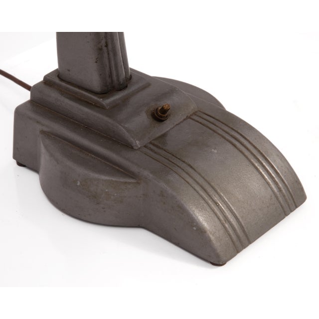 Art Specialty Co Flexo Banker Desk Lamp Flying Saucer Shade Fluorescent Bulb Art Deco Industrial Dazor For Sale - Image 13 of 16