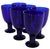 Mid-Century Modern Set of Six Iittala Verna Cobalt Wine Glasses by Kertu Nurminen Made in Finland C 1960's For Sale - Image 3 of 9