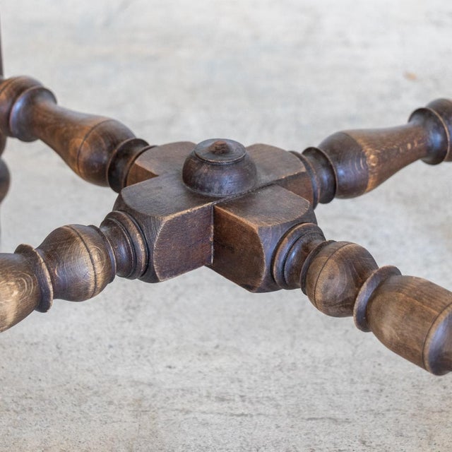 1940s French Carved Wood and Woven Chairs, Set of 4 For Sale - Image 10 of 12