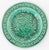19th Century French Green Majolica Fern & Leaves Greek Key Plate For Sale In Houston - Image 6 of 6