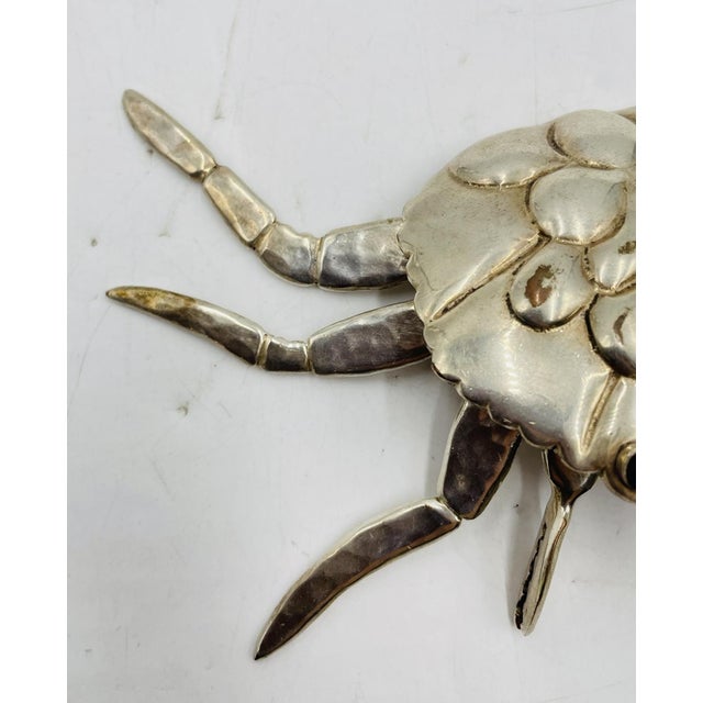 1980s Emilia Castillo Articulated Crab Sculpture, Silver Plated Brass, Mexican Art For Sale - Image 11 of 13