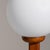 Mid-Century Modern 20th Century France Rich Walnut Brown Double-Globe Floor Lamp For Sale - Image 3 of 8