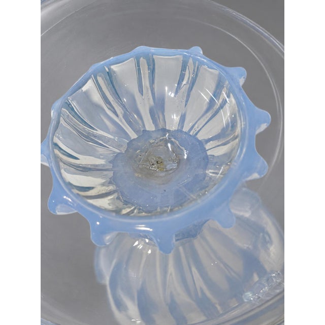 Venetian Opalescent Glass Covered Urn, Attributed Salviati - Early 20th Century For Sale - Image 11 of 12