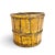 A small antique berry bucket in painted wood panels with metal banding. Original surface with phenomenal character