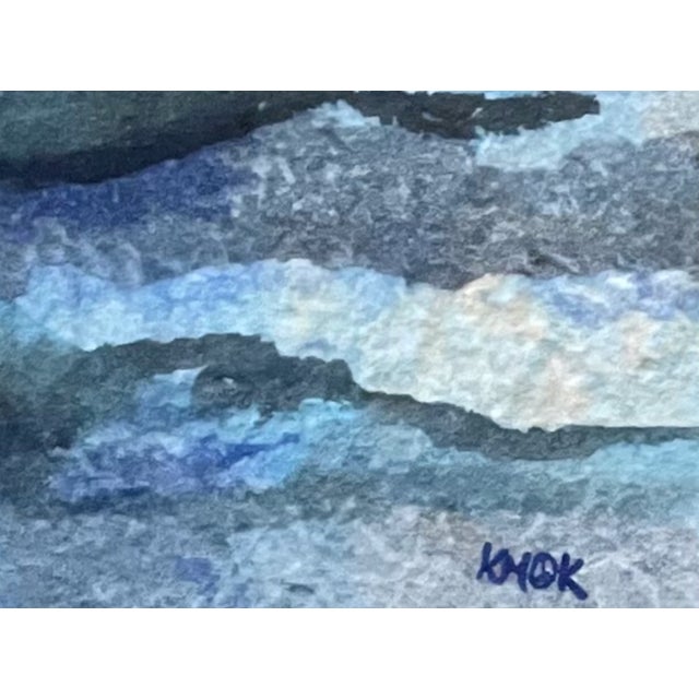 Rise, Botanical Ocean Painting on Cotton Paper For Sale In Los Angeles - Image 6 of 8