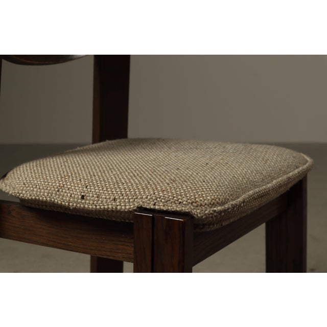 Brutalist Oak Dining Chairs, Netherlands, 1970s, Set of 6 For Sale - Image 14 of 16