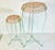 1950s Vintage Art Nouveau French Tole Metal Plant Stands - A Pair, Newly Painted For Sale - Image 4 of 10