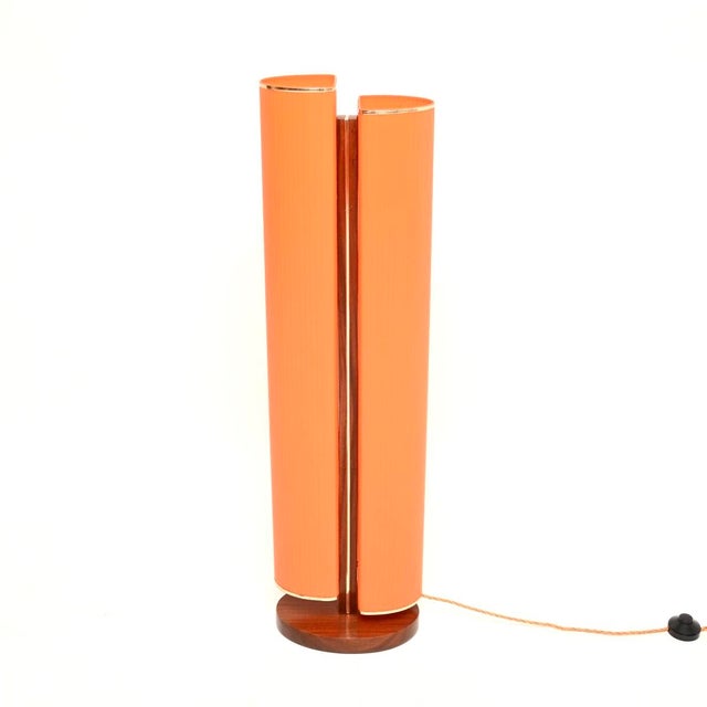 An incredibly stylish vintage teak and acrylic floor lamp, dating from the 1960’s. This was made in Britain, it is of...