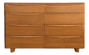 Mid 20th Century Heywood-Wakefield Mid-Century Modern 8-Drawer Lowboy Dresser