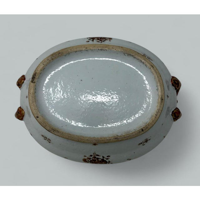 Antique Chinese Qing Dynasty Canton Porcelain Famille Rose Qianlong Tureen 18 Ct For Sale - Image 9 of 11