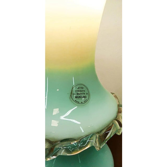 Murano Glass Vase Table Lamp For Sale - Image 5 of 12