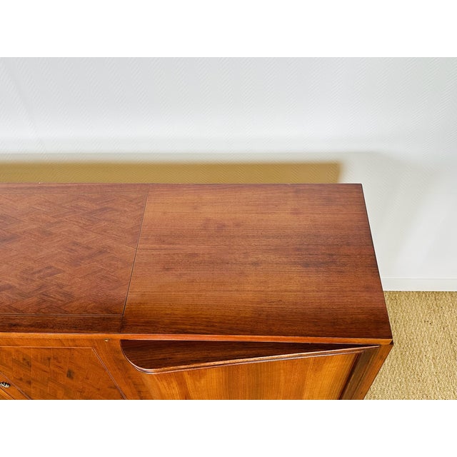 Wood French Art Deco Walnut Sideboard by Jules Leleu, 1930s For Sale - Image 7 of 17