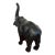 Safari Mid 20th Century Leather Elephant Statue Safari Figure W/ Bone Tusks For Sale - Image 3 of 9