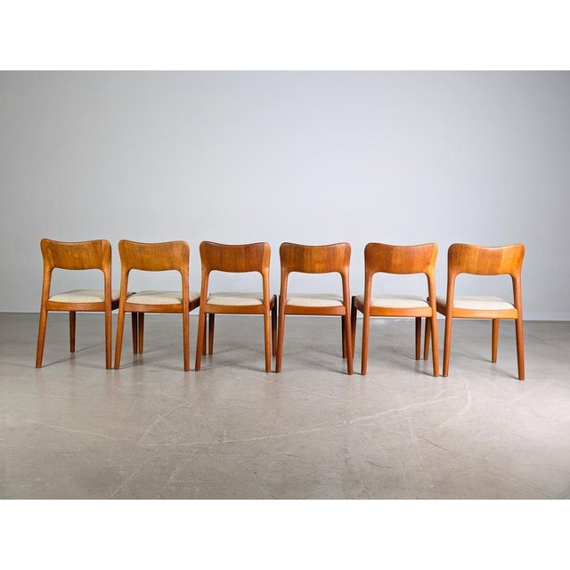 Beige Vintage Chairs in Teak from Koefoeds Hornslet, 1960, Set of 6 For Sale - Image 8 of 10