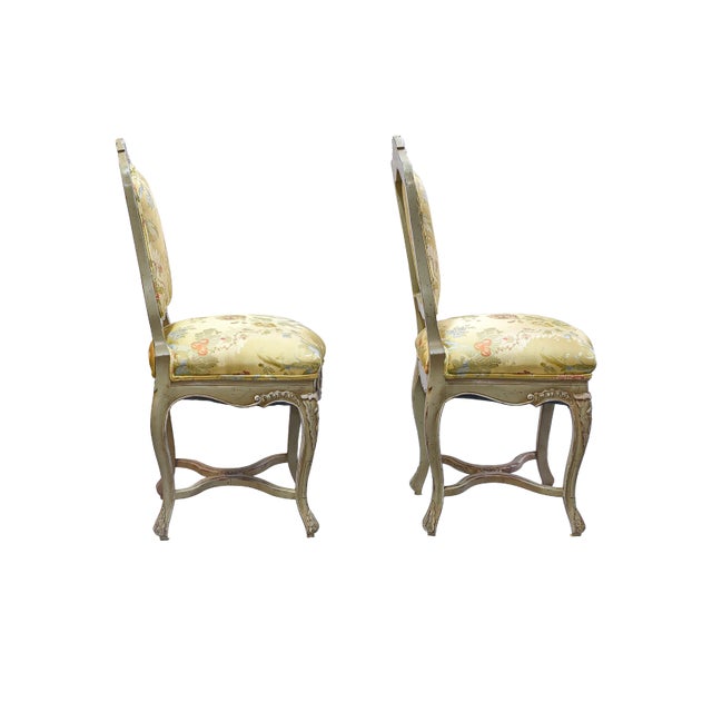 19th Century Pair of Louis XV Style Side Chairs For Sale - Image 4 of 13