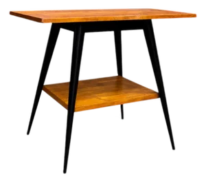 Side Table With a Swivel Top in Pau Marfim & Ebony Finish, Unknown, 1950s