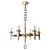 This exceptional six-light wrought iron chandelier is an authentic architectural lighting piece originating from a private...