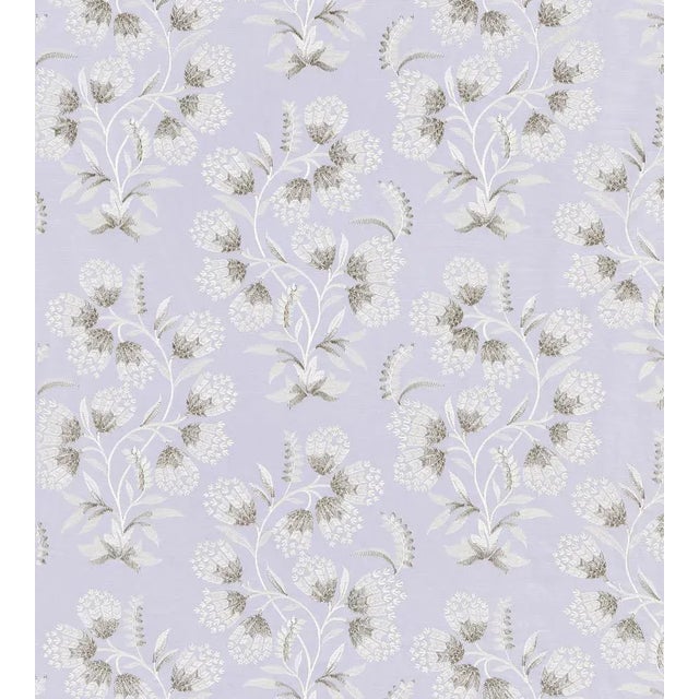 Sample - The House of Scalamandré Hana Embroidery Fabric, Lilac For Sale