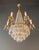 Art Deco Antique Italian Baroque Style Crystal Chandelier Brass Basket Form Restored For Sale - Image 3 of 10