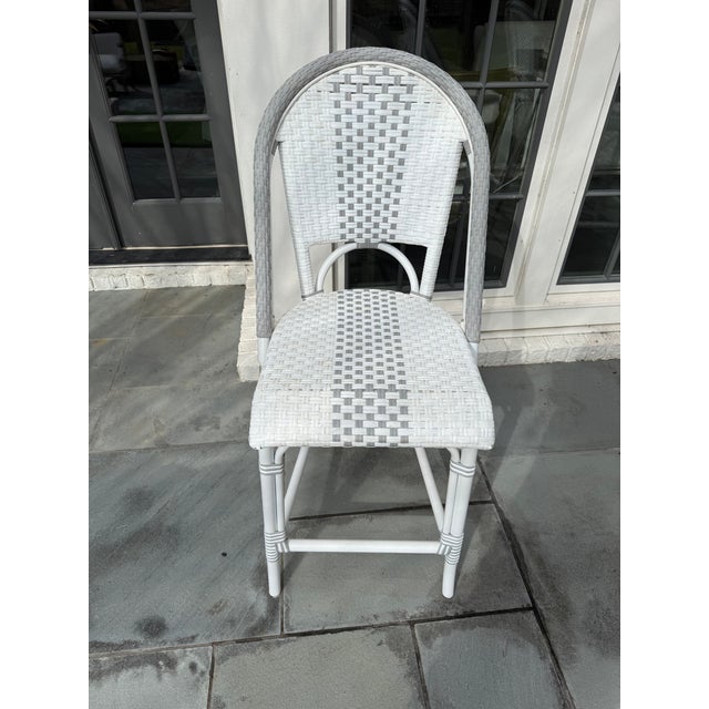 Set of 4 Woven Counter Stools by Serena and Lily For Sale In Nashville - Image 6 of 8