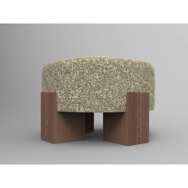 Not Yet Made - Made To Order Cassette Pouf in Kvadrat Zero 0002 Fabric and Smoked Oak by Alter Ego for Collector For Sale - Image 5 of 5