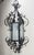 Metal French Wrought Iron and Granita Glass Pendant, 1900s For Sale - Image 7 of 14