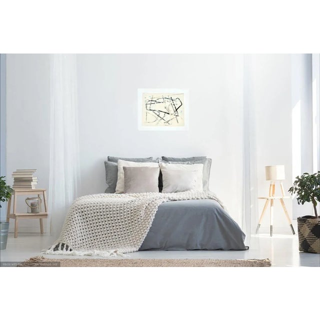 Ribbons in Neutrals - Painting on Paper For Sale - Image 4 of 6