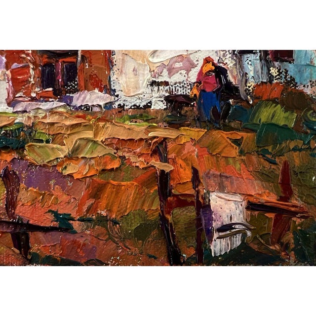 Oil Painting Evening in the Yard Oksana Ivanyuk For Sale - Image 4 of 8
