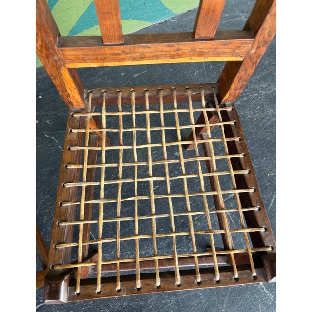 Brown South African Dutch Cape Riempie Chair Pair For Sale - Image 8 of 14