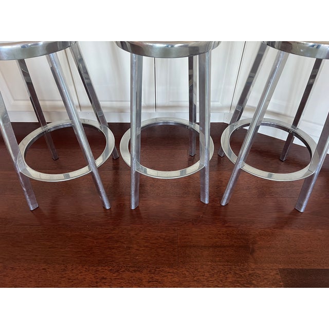 Mid-Century Modern Counter Stools by Naoto Fukasawa (Deja-Vu) for Magis - Set of 3 For Sale - Image 3 of 6