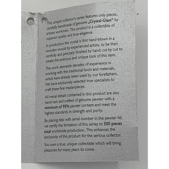 Black Early 20th Century Limited Edition King Werk Lord of Crystal Beer Stein For Sale - Image 8 of 9