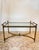 French 1960s Maison Jansen Style French Neoclassical Brass & Beveled Glass Cocktail Table For Sale - Image 3 of 10