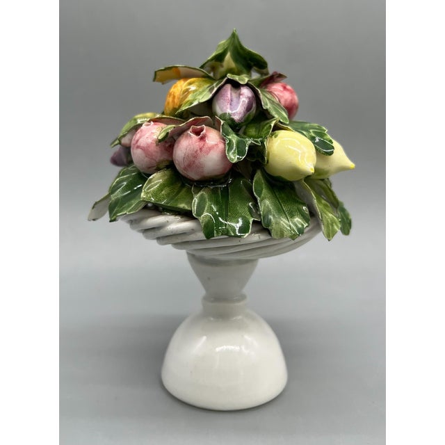 Ceramic Vintage Italian Majolica Fruit Topiary For Sale - Image 7 of 12