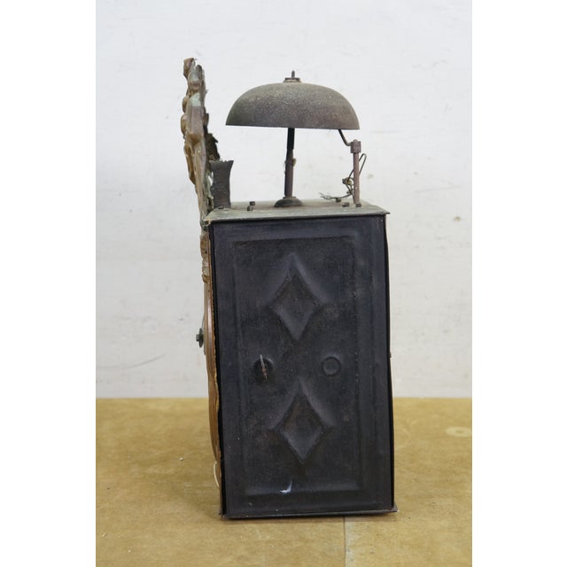 Metal Antique French Morbier Comtoise Movement Clock Face Weights & Pendulum For Sale - Image 7 of 18