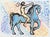 Salvador Dalí (1904-1989) The Horseman Original color lithograph Signed in pencil On Arches wove paper, 65 x 48 cm...