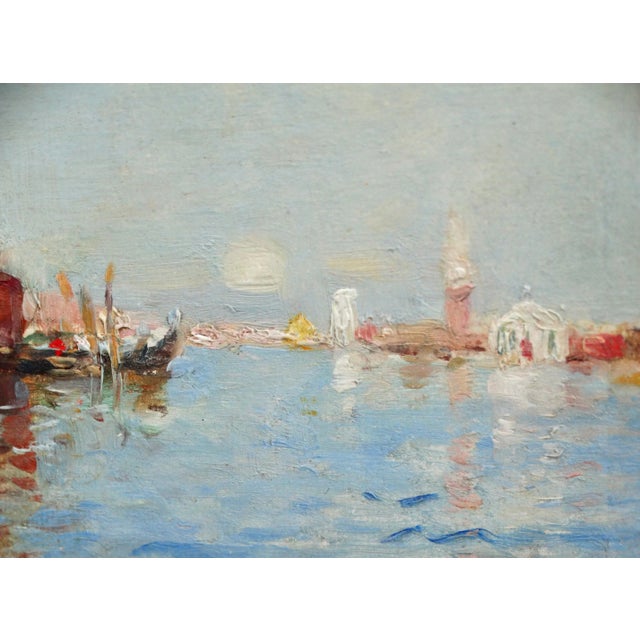 'Venice at Sunset' Maurice Bompard (1857-1936) Gilt Wood Frame For Sale - Image 12 of 12