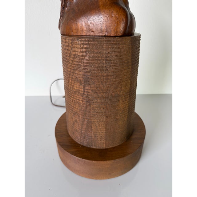 Vintage Equestrian Carved Wooden Horse Table Lamp For Sale - Image 9 of 12