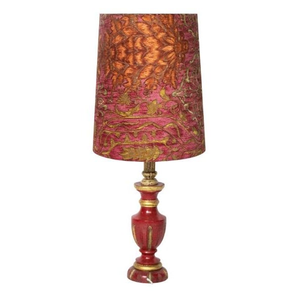Wood Vintage Patterned Table Lamp, 1950s For Sale - Image 7 of 7