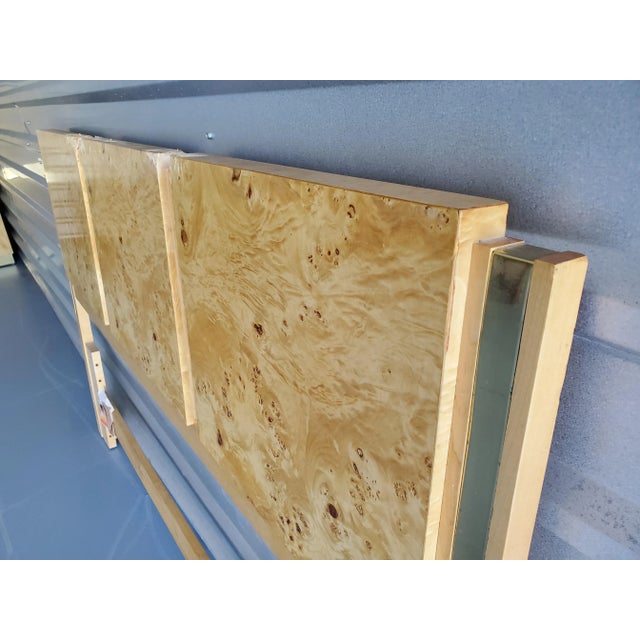 Founders Furniture Company 1970s Jack Cartwright for Founders Burlwood Full/Queen Headboard For Sale - Image 4 of 13