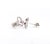 Contemporary 18K White Gold Ruby and Diamond Butterfly Outline Stud Earrings For Sale - Image 3 of 10
