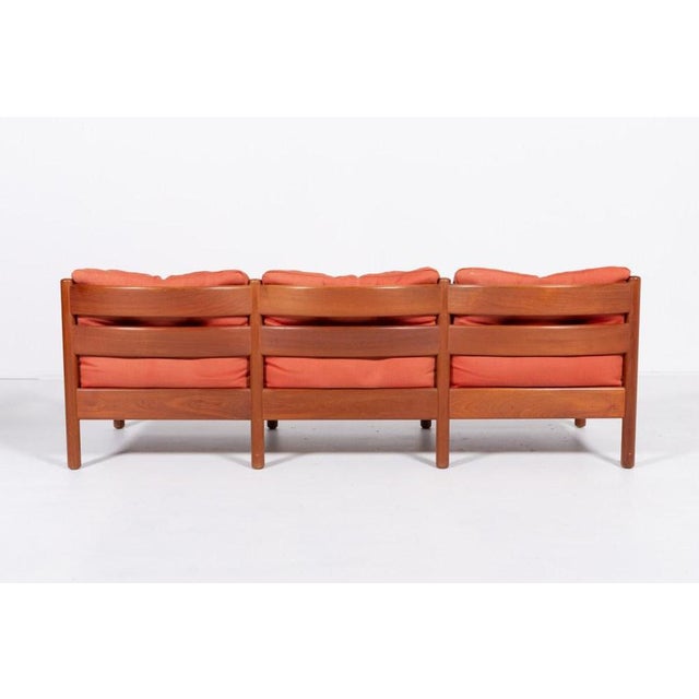 Orange Vintage Scandinavian Sofa, 1980s For Sale - Image 8 of 11