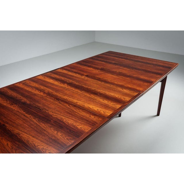 Brown Large Model 201 Dining Table in Rosewood by Arne Vodder for Sibast, Denmark, 1960s For Sale - Image 8 of 14