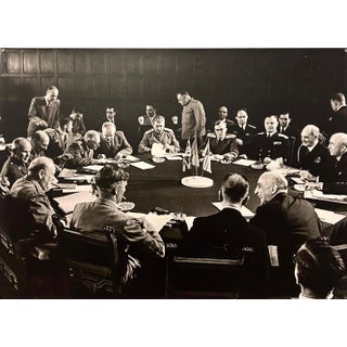 Samariy Gurariy, Large Silver Gelatin Russian Photograph Potsdam Conference Winston Churchill For Sale