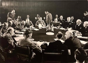 Samariy Gurariy, Large Silver Gelatin Russian Photograph Potsdam Conference Winston Churchill