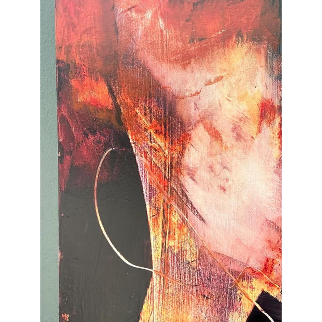 Vintage Abstract Expressionist Oil Painting on Canvas For Sale - Image 12 of 12