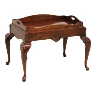 Late 20th Century Solid Mahogany Georgian Tea Serving Table For Sale