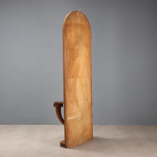 Oak Console Table with Mirror For Sale - Image 9 of 10