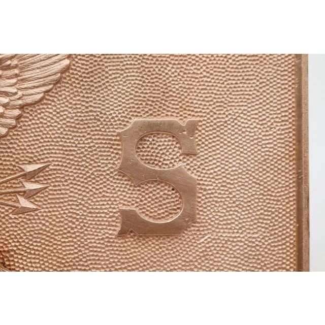 Antique Cast Bronze 708 United State Post Office Box Door For Sale - Image 4 of 8