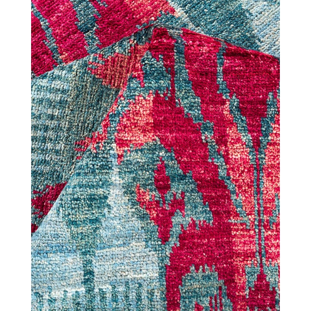 Textile Modern, One-of-a-Kind Hand-Knotted Area Rug - Red, 9' 10" x 14' 1" For Sale - Image 7 of 8